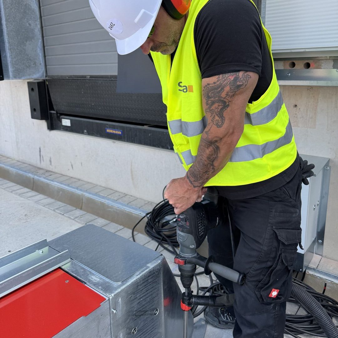 Montage StopTruck-Anlage Logistikzentrum Leipzig