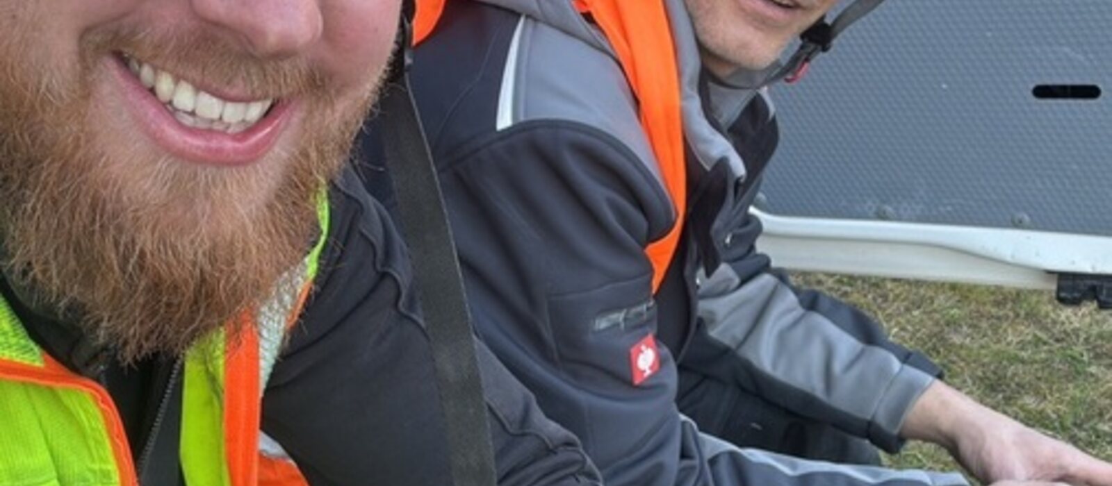 Marco Eckel (Eckert & Stück) und Tobias Schott (Omega Mounting) nach dem gemeinsamen Einsatz