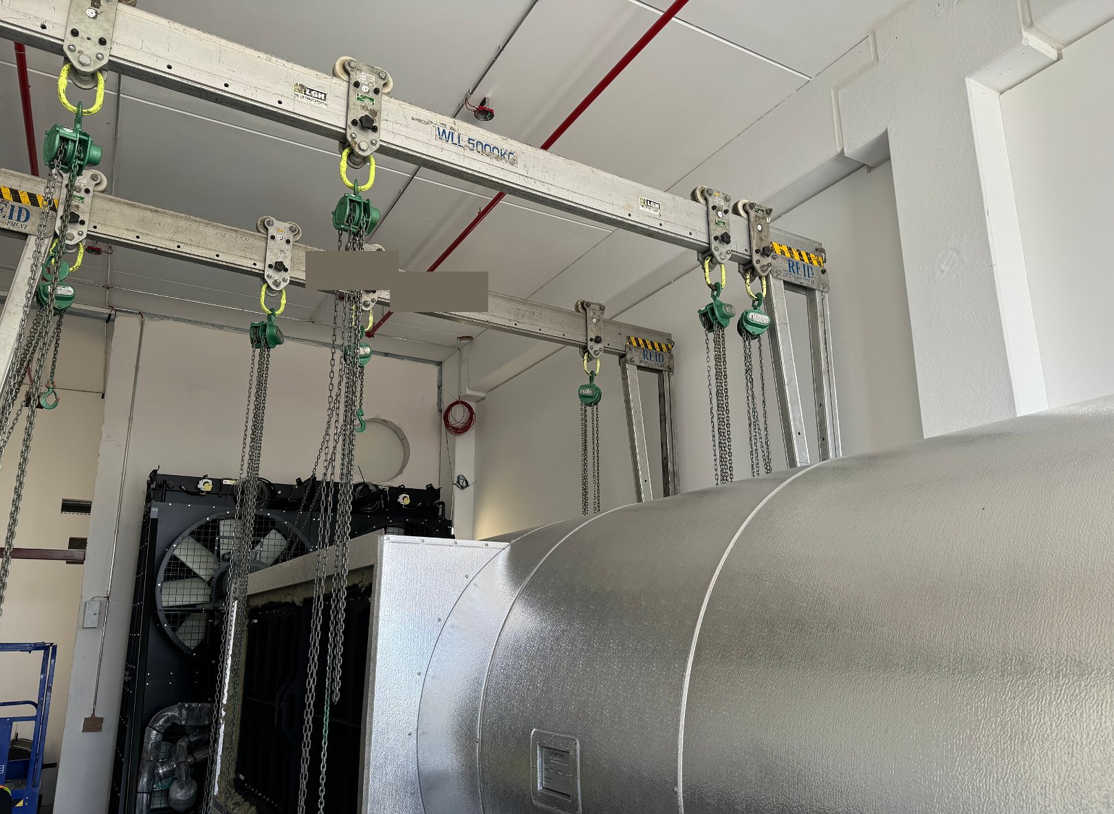 Installation of SCR exhaust systems for standby generators at a data center in Frankfurt